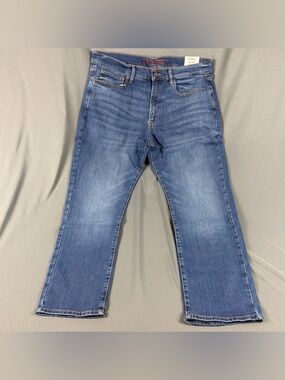 Lucky Brand Jeans 410 Athletic Straight 38 x 30 Saddle Blue Cotton NWT MSRP $99
